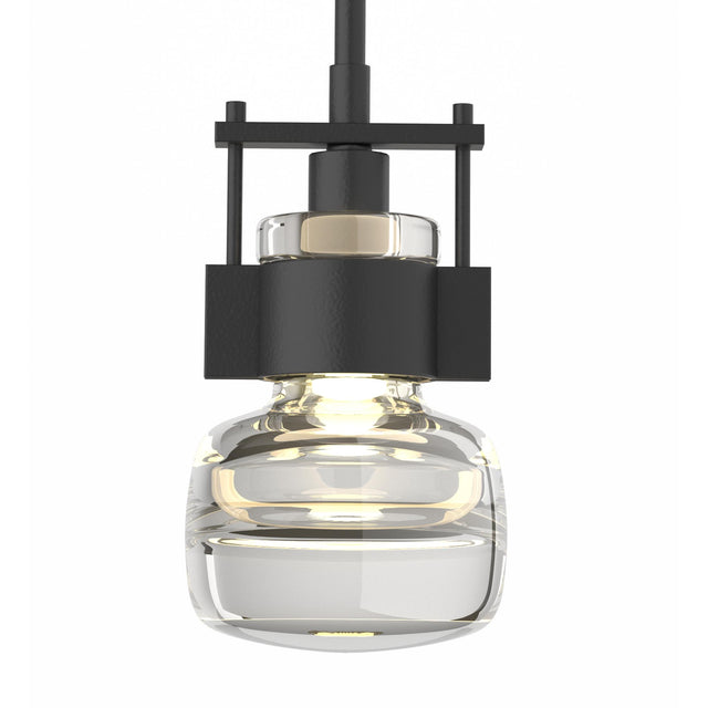 Hubbardton Forge 2014 Black Clear Glass (ZM) Multi Cuff Mini Pendant