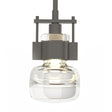 Hubbardton Forge 2016 Dark Smoke Clear Glass (ZM) Multi Cuff Large Mini Pendant