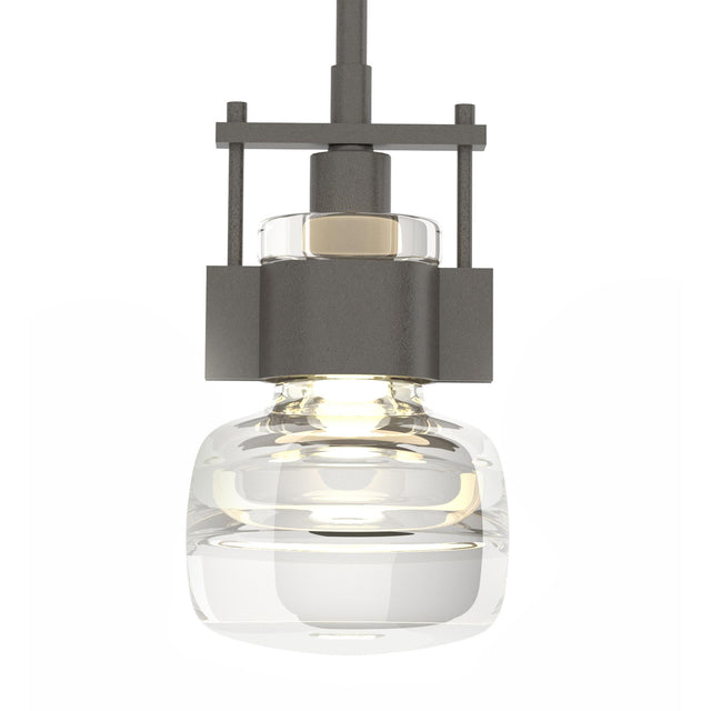 Hubbardton Forge 2016 Dark Smoke Clear Glass (ZM) Multi Cuff Large Mini Pendant