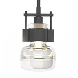 Hubbardton Forge 2016 Black Clear Glass (ZM) Multi Cuff Large Mini Pendant