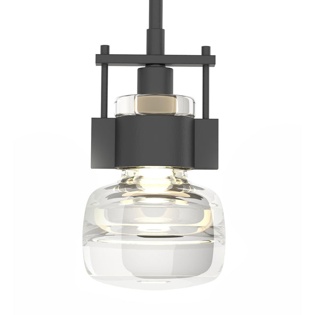 Hubbardton Forge 2016 Black Clear Glass (ZM) Multi Cuff Large Mini Pendant