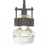 Hubbardton Forge 2016 Natural Iron Clear Glass (ZM) Multi Cuff Large Mini Pendant
