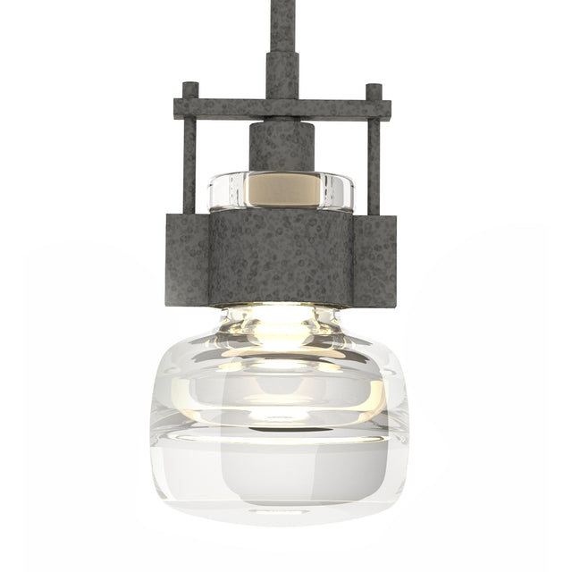 Hubbardton Forge 2016 Natural Iron Clear Glass (ZM) Multi Cuff Large Mini Pendant