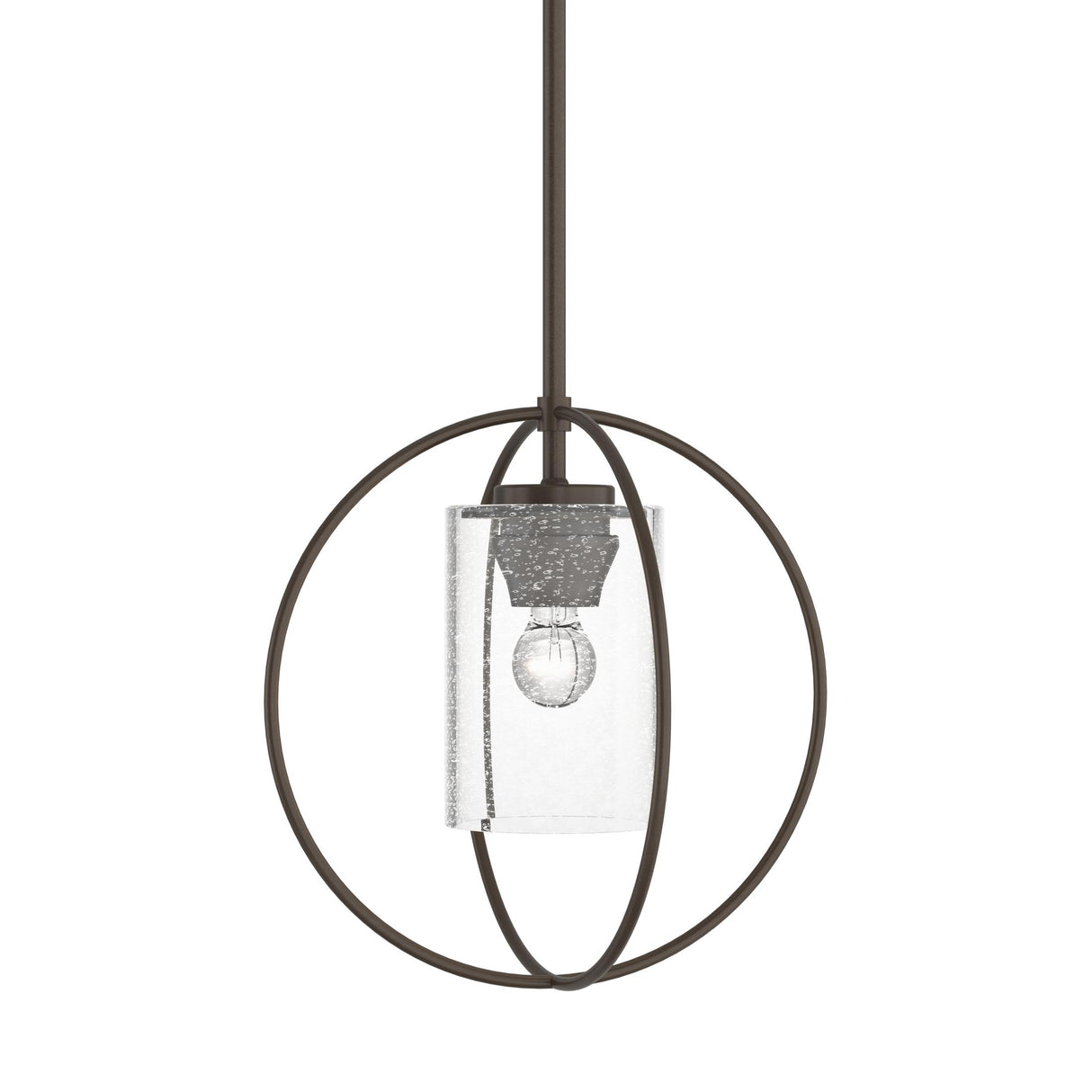 Hubbardton Forge 2016 Bronze Seeded Clear Glass (II) Multi Rhythm Mini Pendant