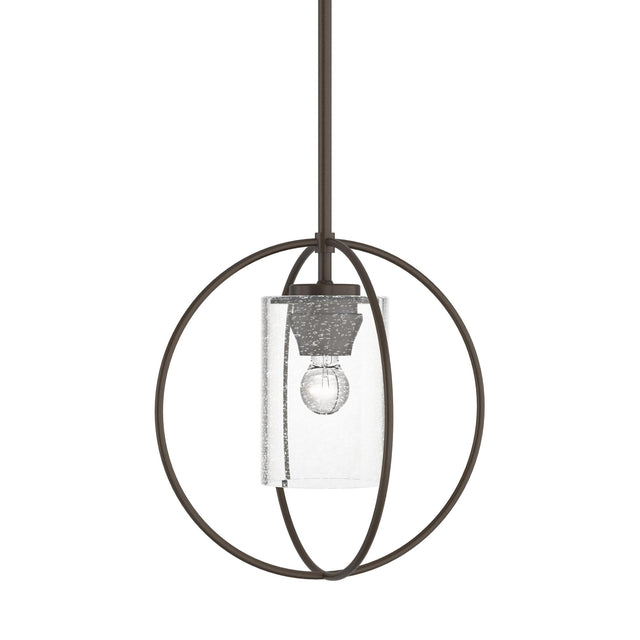 Hubbardton Forge 2016 Bronze Seeded Clear Glass (II) Multi Rhythm Mini Pendant