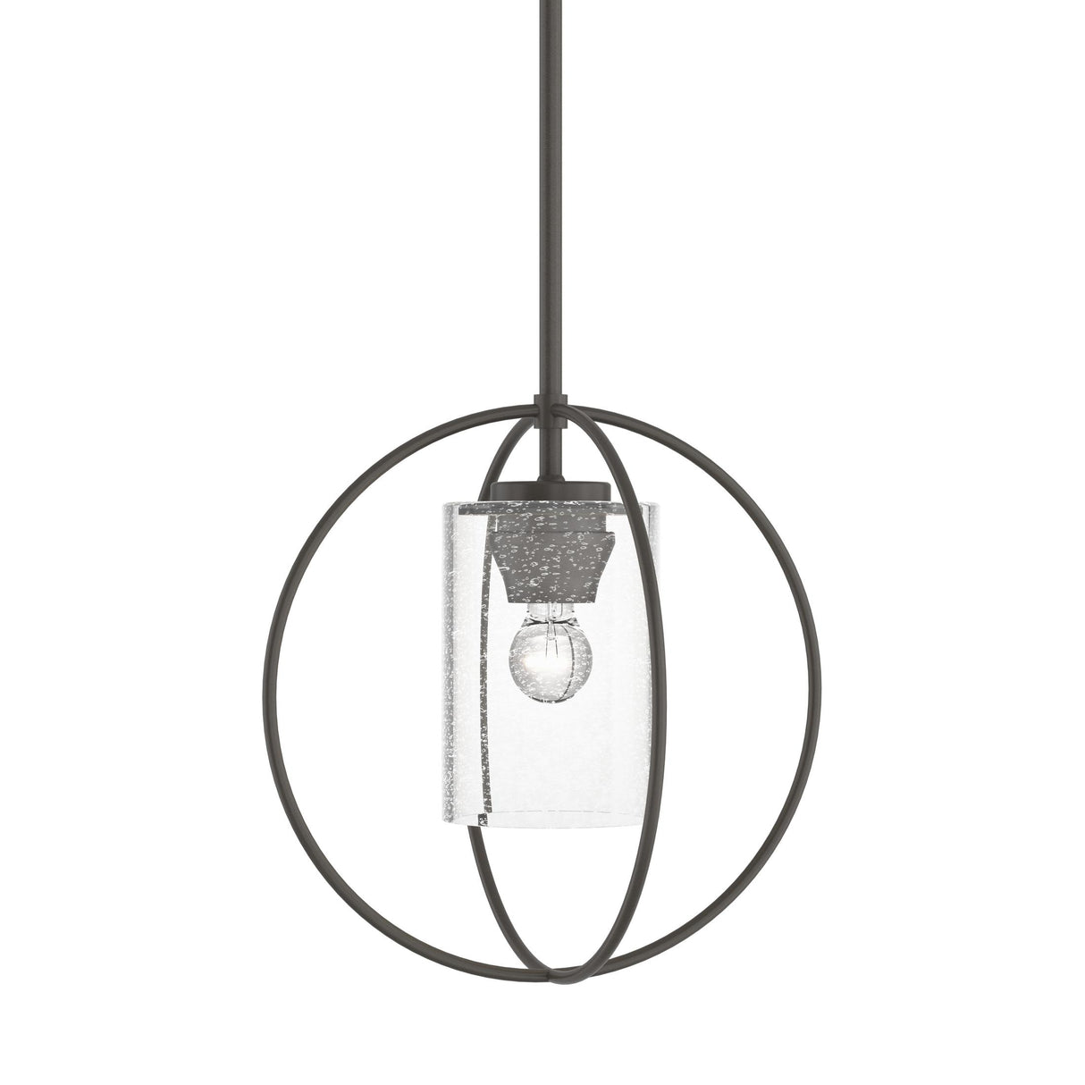 Hubbardton Forge 2016 Dark Smoke Seeded Clear Glass (II) Multi Rhythm Mini Pendant