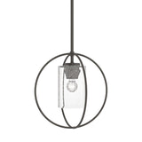 Hubbardton Forge 2016 Dark Smoke Seeded Clear Glass (II) Multi Rhythm Mini Pendant