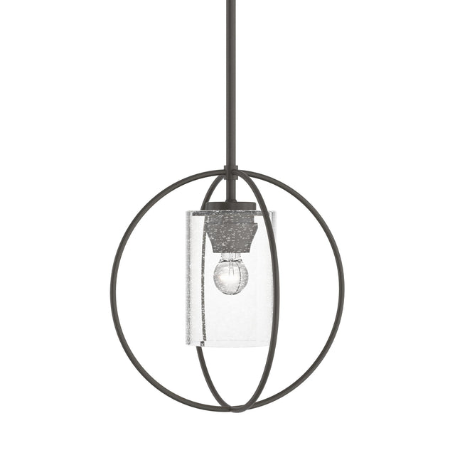 Hubbardton Forge 2016 Dark Smoke Seeded Clear Glass (II) Multi Rhythm Mini Pendant