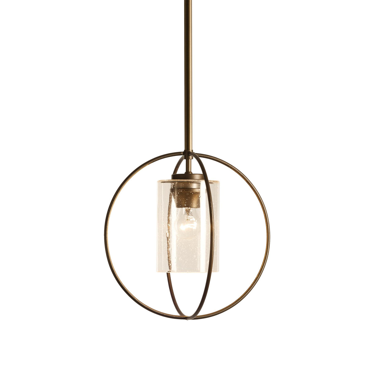 Hubbardton Forge 2016 Dark Smoke Seeded Clear Glass (II) Multi Rhythm Mini Pendant