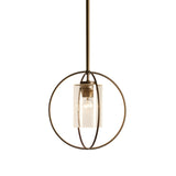Hubbardton Forge 2016 Dark Smoke Seeded Clear Glass (II) Multi Rhythm Mini Pendant