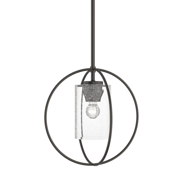 Hubbardton Forge 2016 Oil Rubbed Bronze Seeded Clear Glass (II) Multi Rhythm Mini Pendant