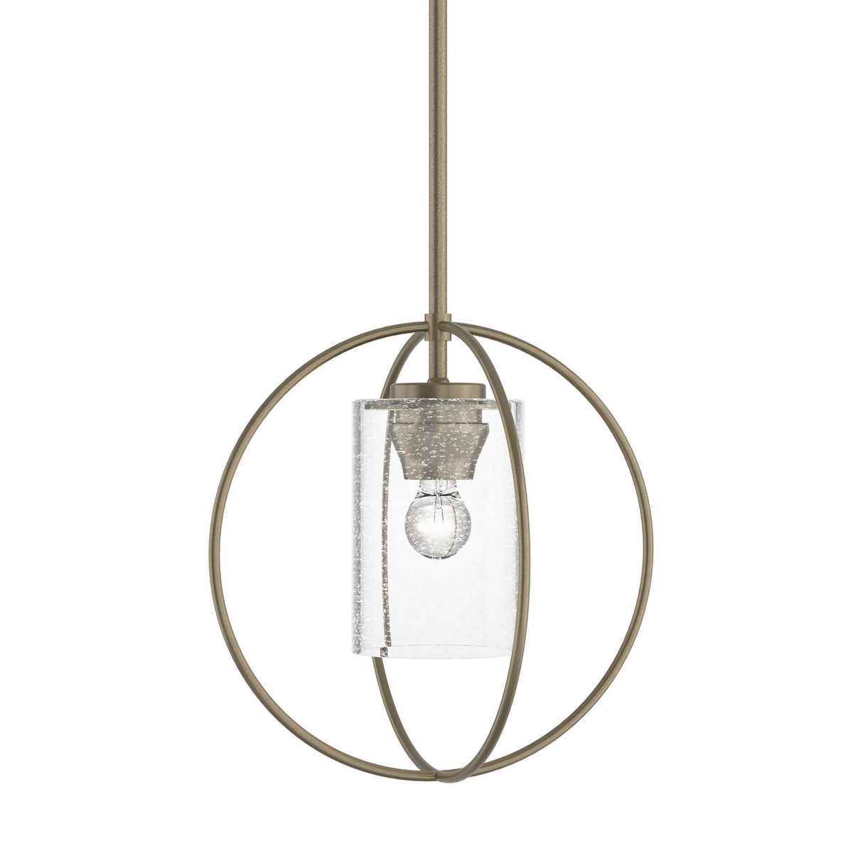 Hubbardton Forge 2016 Soft Gold Seeded Clear Glass (II) Multi Rhythm Mini Pendant