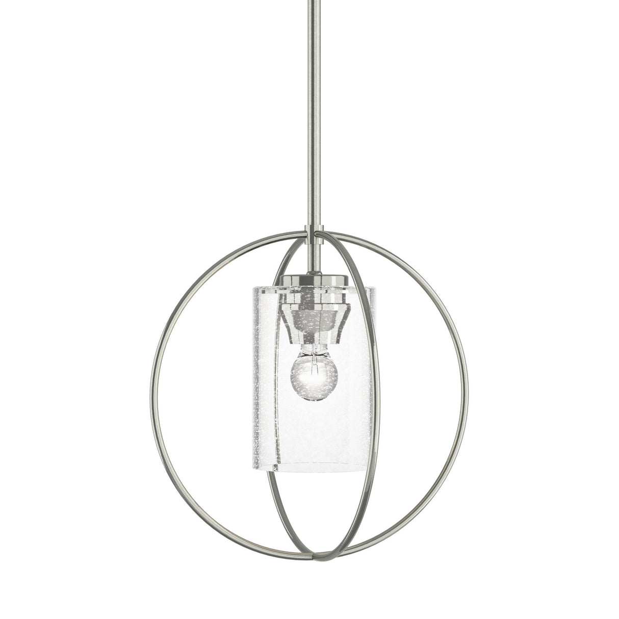 Hubbardton Forge 2016 Sterling Seeded Clear Glass (II) Multi Rhythm Mini Pendant