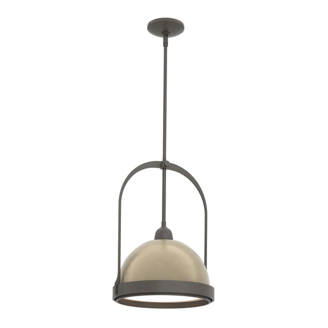 Hubbardton Forge 2020 Dark Smoke Soft Gold Multi Atlas Small Pendant