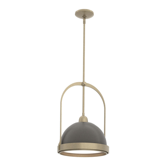 Hubbardton Forge 2020 Soft Gold Dark Smoke Multi Atlas Small Pendant