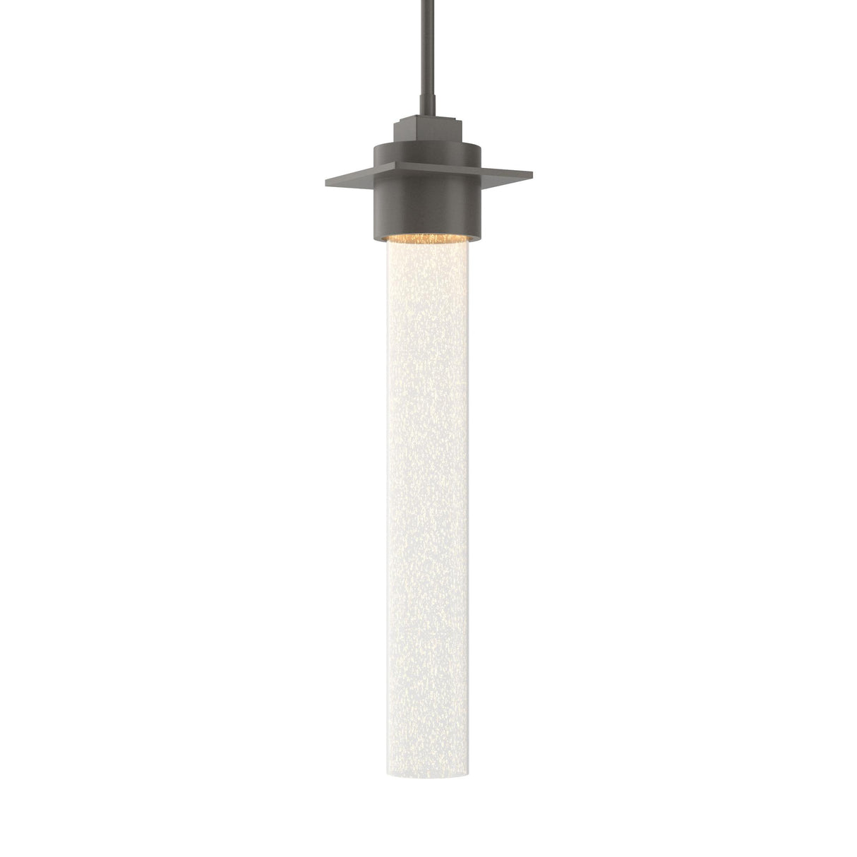 Hubbardton Forge 2010 Dark Smoke Seeded Clear Glass (II) Multi Airis Medium Mini Pendant