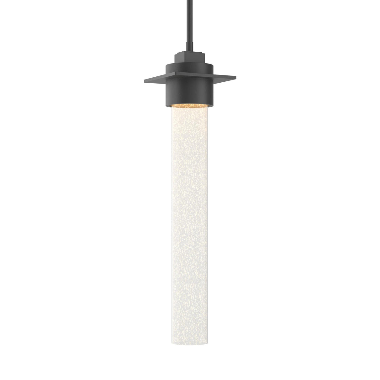 Hubbardton Forge 2010 Black Seeded Clear Glass (II) Multi Airis Medium Mini Pendant