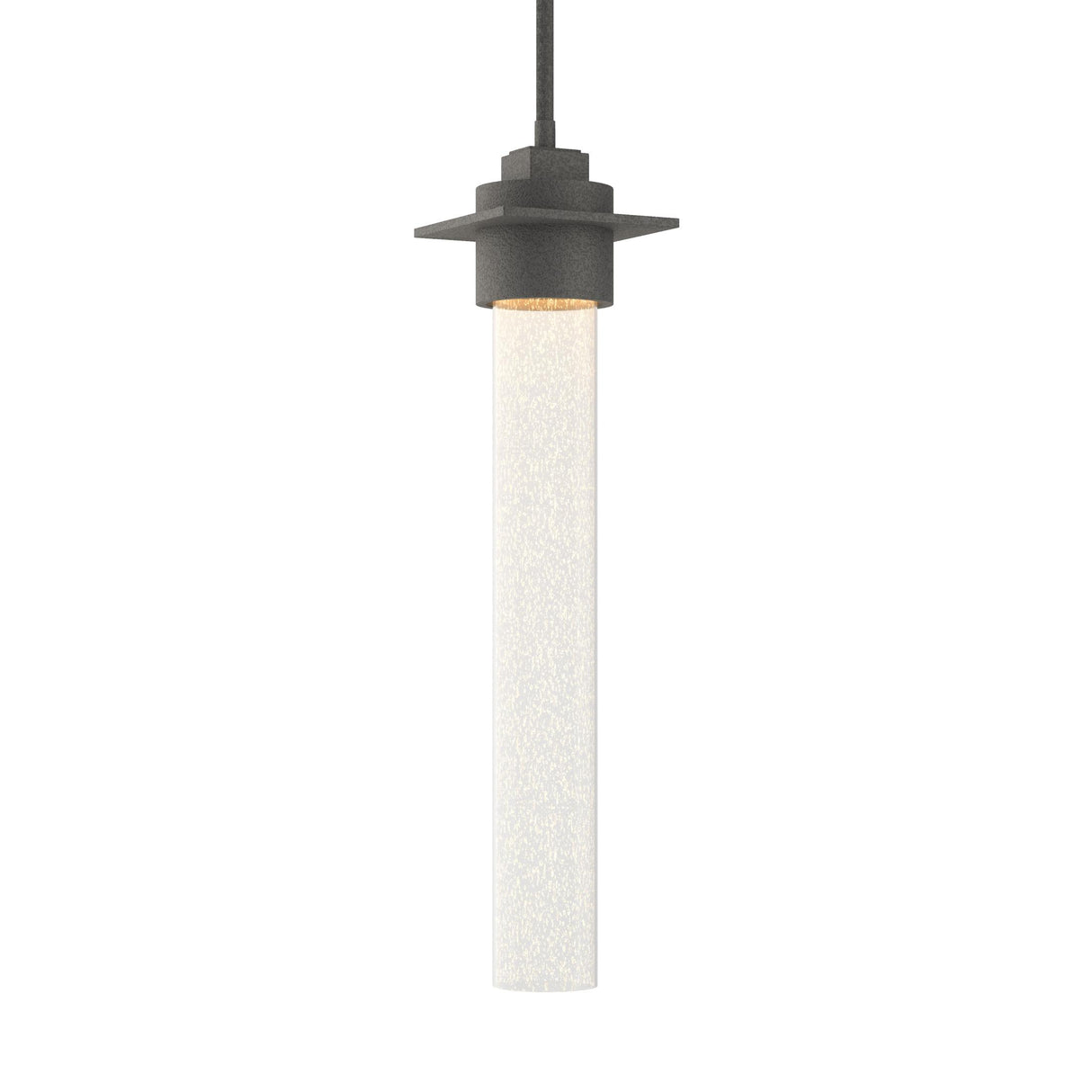 Hubbardton Forge 2010 Natural Iron Seeded Clear Glass (II) Multi Airis Medium Mini Pendant