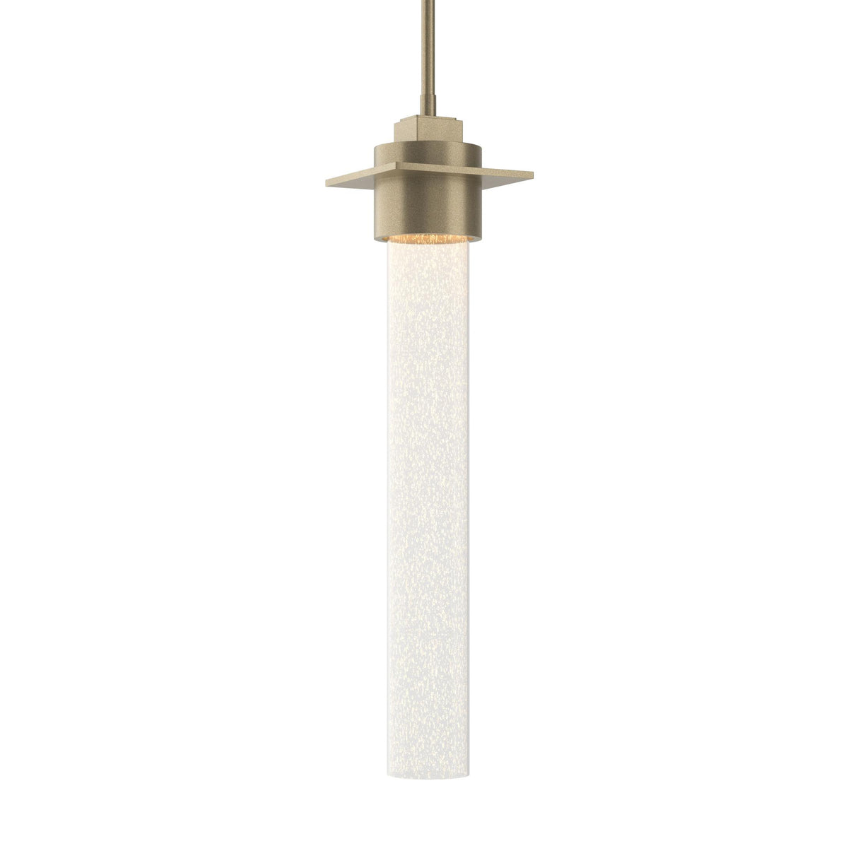 Hubbardton Forge 2010 Soft Gold Seeded Clear Glass (II) Multi Airis Medium Mini Pendant