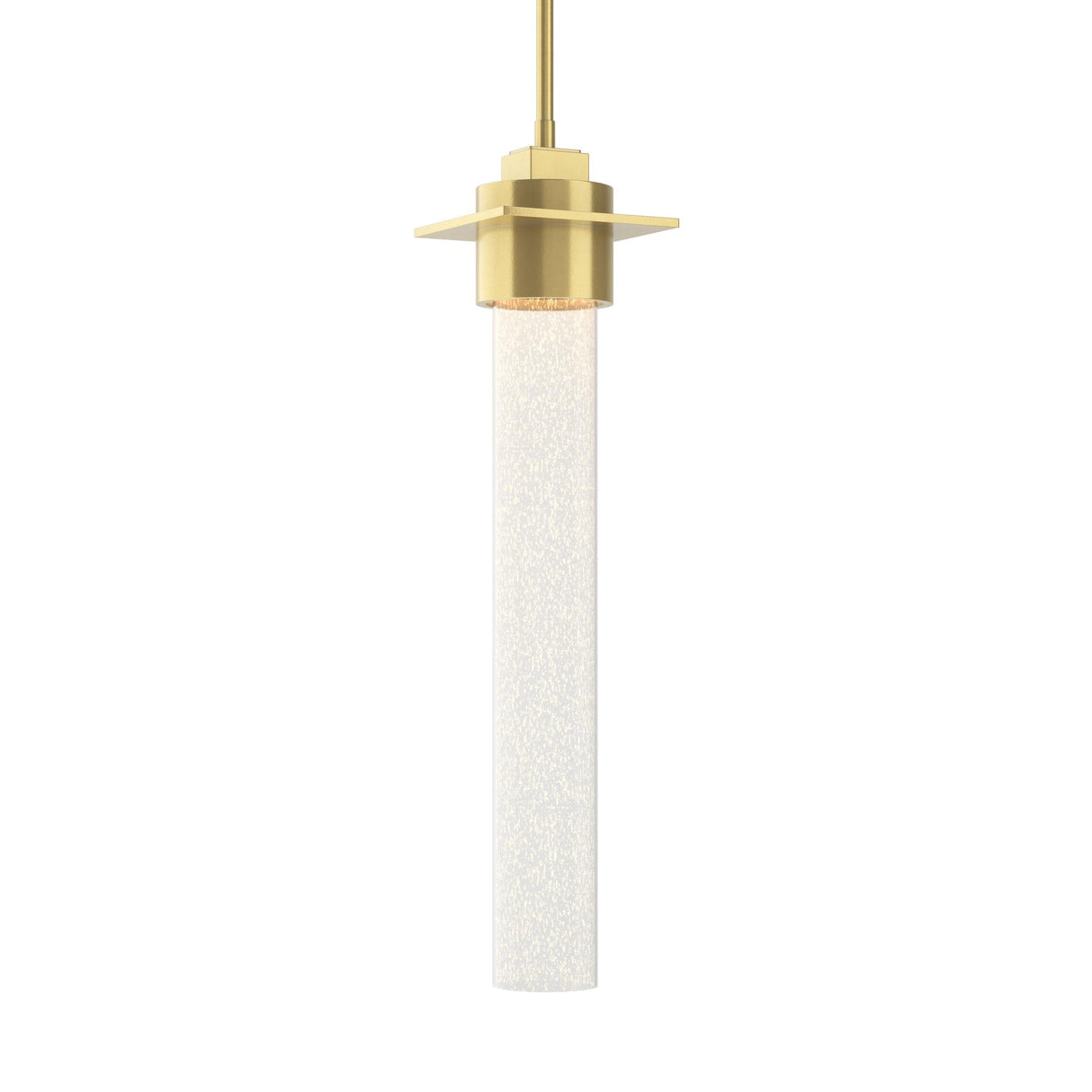 Hubbardton Forge 2010 Modern Brass Seeded Clear Glass (II) Multi Airis Medium Mini Pendant