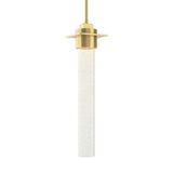 Hubbardton Forge 2010 Modern Brass Seeded Clear Glass (II) Multi Airis Medium Mini Pendant
