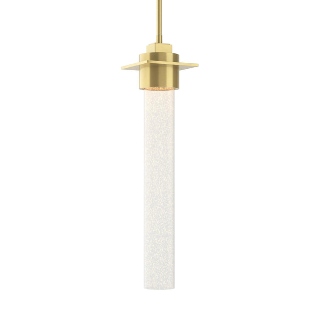 Hubbardton Forge 2010 Modern Brass Seeded Clear Glass (II) Multi Airis Medium Mini Pendant