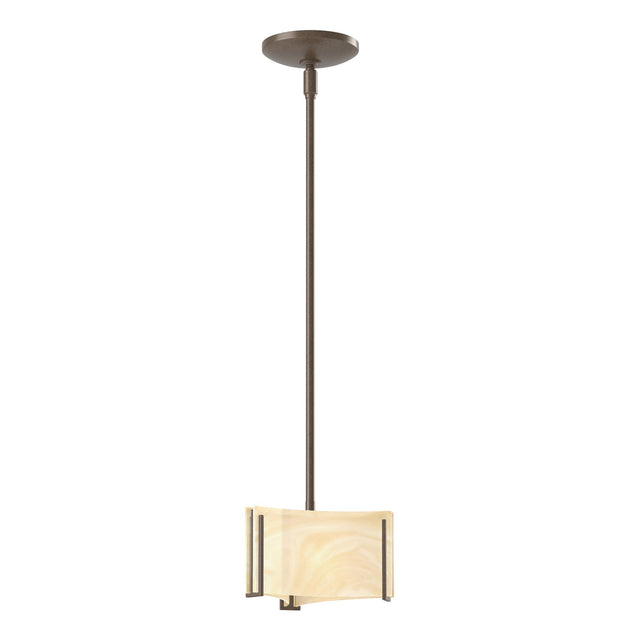Hubbardton Forge 2008 Bronze Amber Swirl Glass (AA) Multi Exos Delta Mini Pendant