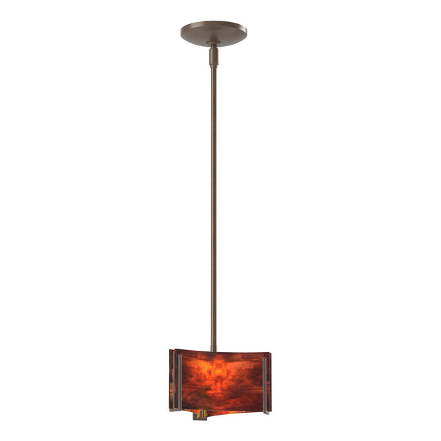 Hubbardton Forge 2008 Bronze Topaz Glass (ZB) Multi Exos Delta Mini Pendant