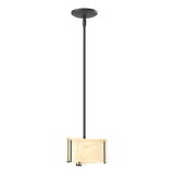 Hubbardton Forge 2008 Black Amber Swirl Glass (AA) Multi Exos Delta Mini Pendant