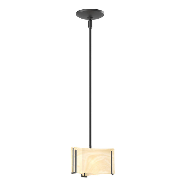 Hubbardton Forge 2008 Black Amber Swirl Glass (AA) Multi Exos Delta Mini Pendant