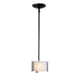 Hubbardton Forge 2008 Black White Art Glass (BB) Multi Exos Delta Mini Pendant