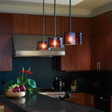 Hubbardton Forge 2008 Black Topaz Glass (ZB) Multi Exos Delta Mini Pendant