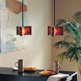 Hubbardton Forge 2008 Black Topaz Glass (ZB) Multi Exos Delta Mini Pendant