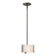 Hubbardton Forge 2008 Oil Rubbed Bronze White Art Glass (BB) Multi Exos Delta Mini Pendant