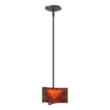 Hubbardton Forge 2008 Oil Rubbed Bronze Topaz Glass (ZB) Multi Exos Delta Mini Pendant