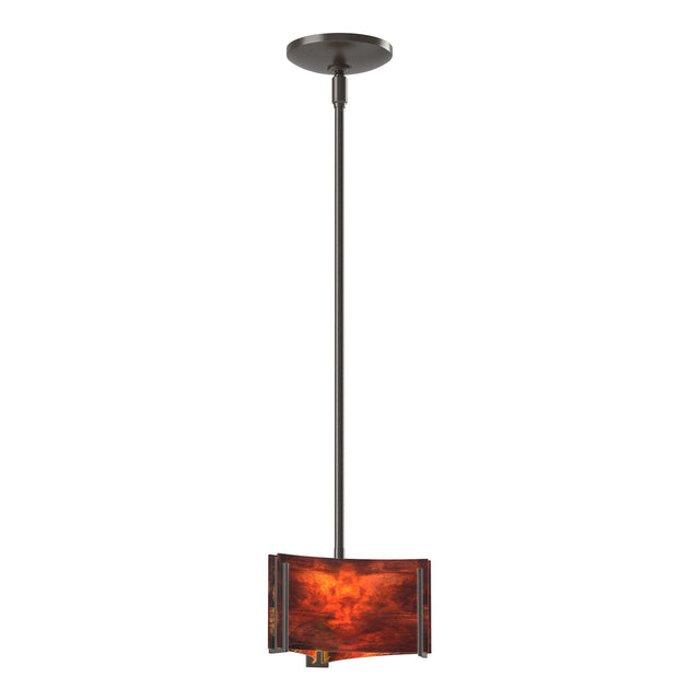 Hubbardton Forge 2008 Oil Rubbed Bronze Topaz Glass (ZB) Multi Exos Delta Mini Pendant
