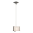 Hubbardton Forge 2008 Natural Iron White Art Glass (BB) Multi Exos Delta Mini Pendant