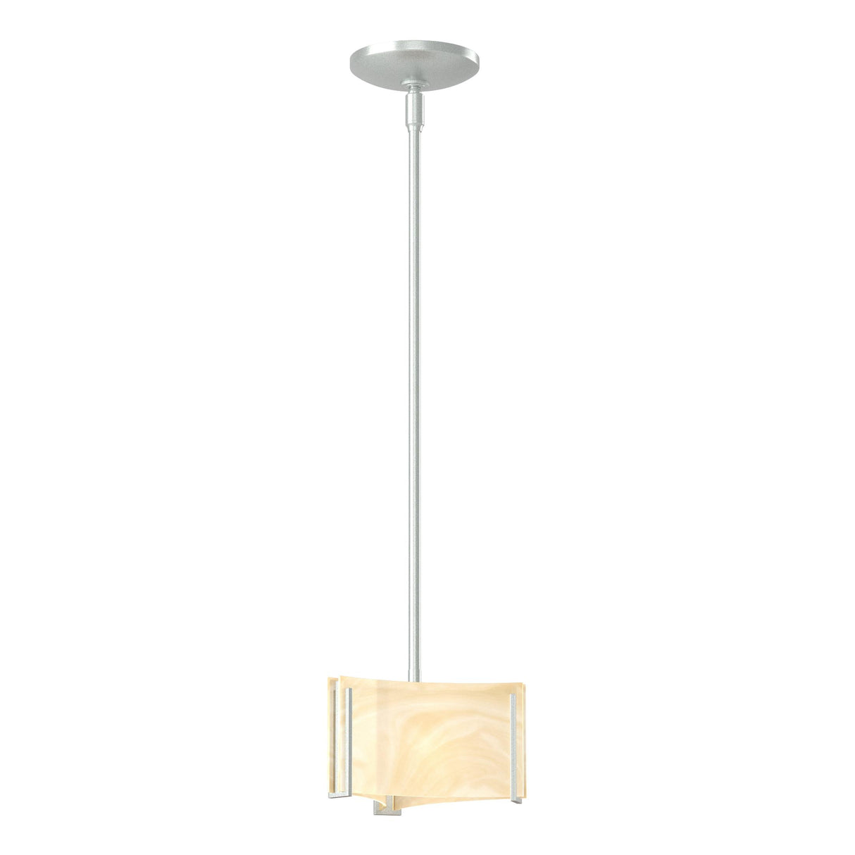 Hubbardton Forge 2008 Vintage Platinum Amber Swirl Glass (AA) Multi Exos Delta Mini Pendant