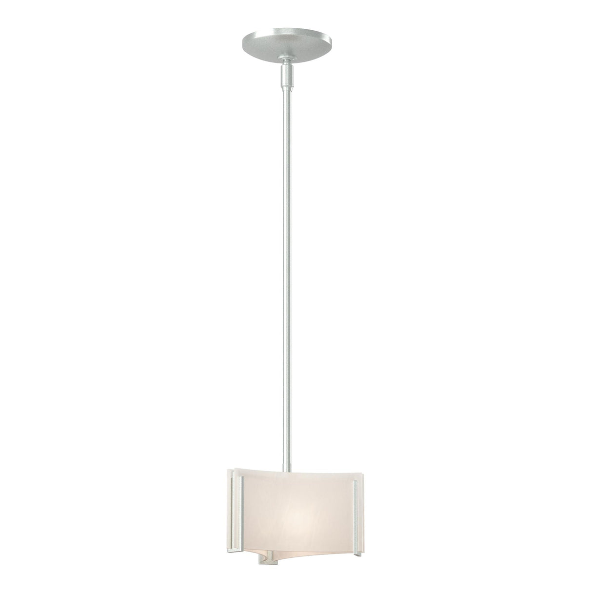 Hubbardton Forge 2008 Vintage Platinum White Art Glass (BB) Multi Exos Delta Mini Pendant