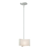 Hubbardton Forge 2008 Vintage Platinum White Art Glass (BB) Multi Exos Delta Mini Pendant