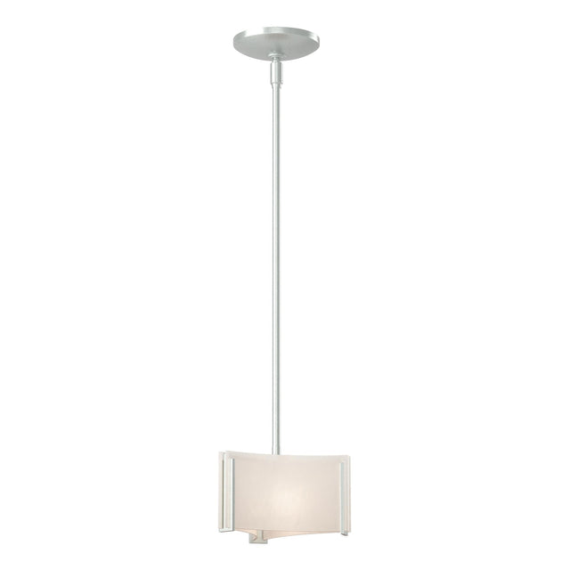 Hubbardton Forge 2008 Vintage Platinum White Art Glass (BB) Multi Exos Delta Mini Pendant