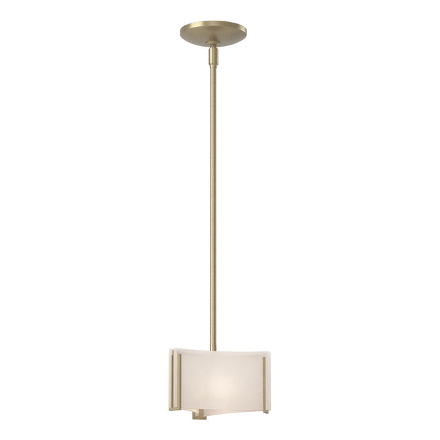 Hubbardton Forge 2008 Soft Gold White Art Glass (BB) Multi Exos Delta Mini Pendant