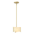 Hubbardton Forge 2008 Modern Brass Amber Swirl Glass (AA) Multi Exos Delta Mini Pendant