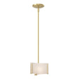 Hubbardton Forge 2008 Modern Brass White Art Glass (BB) Multi Exos Delta Mini Pendant