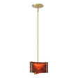 Hubbardton Forge 2008 Modern Brass Topaz Glass (ZB) Multi Exos Delta Mini Pendant
