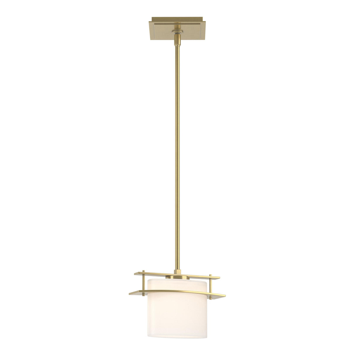 Hubbardton Forge 2009 Modern Brass Opal Glass (GG) Multi Arc Ellipse Mini Pendant
