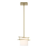 Hubbardton Forge 2009 Modern Brass Opal Glass (GG) Multi Arc Ellipse Mini Pendant