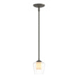Hubbardton Forge 2010 Dark Smoke Clear Glass with Opal Diffuser (ZU) Multi Simple Mini Pendant