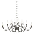 Hubbardton Forge 2014 Dark Smoke Lisse 20 Arm Chandelier