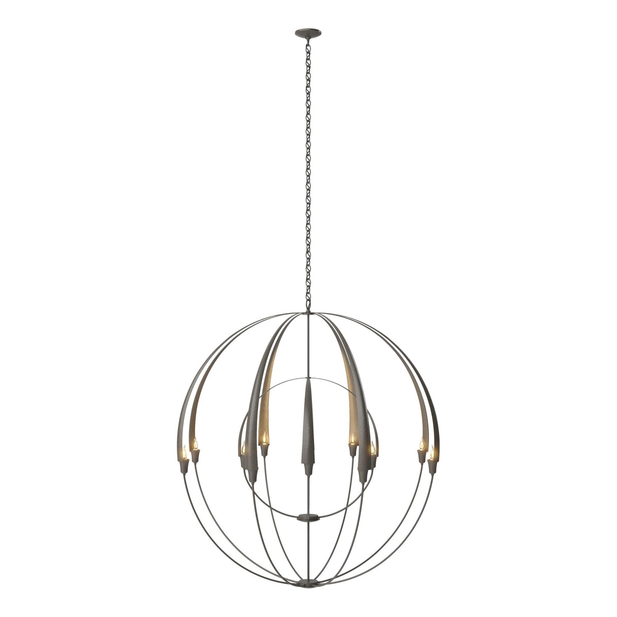 Hubbardton Forge 2016 Dark Smoke Double Cirque Large Scale Chandelier